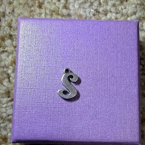 Authentic Vintage James Avery Sterling Silver S Charm. (See microscope photo)